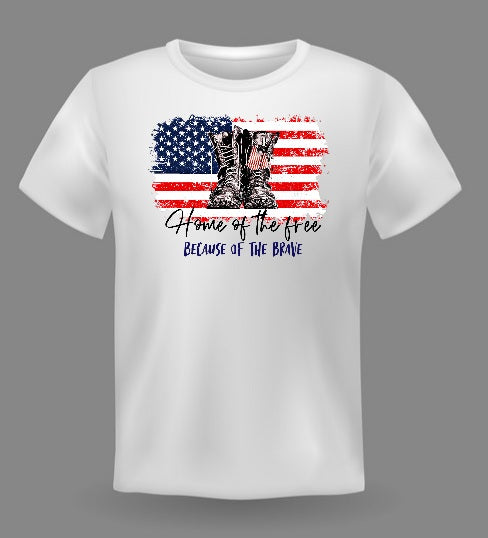 Men's Home of the Free Because of the Brave T-Shirt