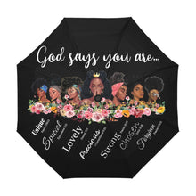 Load image into Gallery viewer, God Says You Are Umbrella Anti-UV Auto-Foldable Umbrella (U09)