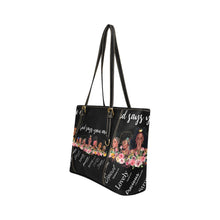 Load image into Gallery viewer, GOD Says You Are Tote Leather Tote Bag/Small (Model 1640)